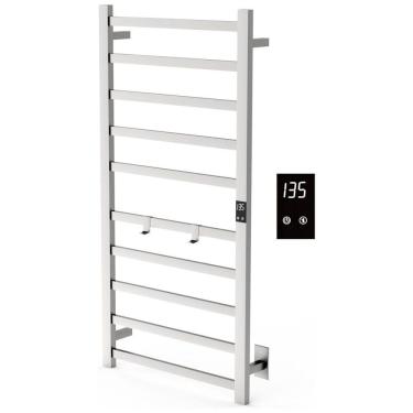 Imagem de Aquecedor de toalhas elétrico super fino com temporizador, ajustes de temperatura em vários níveis, plug-in com fio