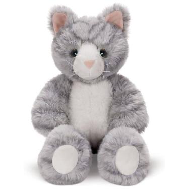 Imagem de Pelúcia Gato para Crianças Maiores de 1 Ano, VERMONT TEDDY BEAR ABFW18006A, Cinza