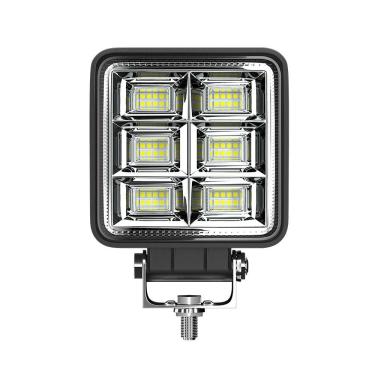 Imagem de Farol de Milha Auxiliar Universal Quadrado Automotivo 10-30V 144W Super Forte, Longo Alcance 48 Led Carro Caminhão Moto