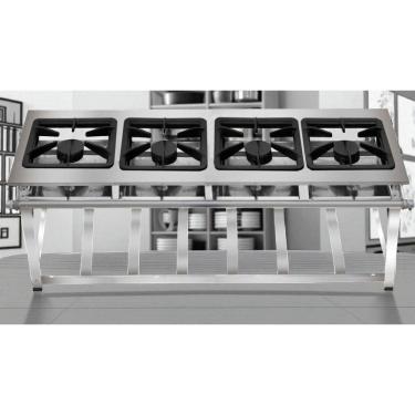 Imagem de Fogão Industrial 4 Bocas 30x30 AP P7 em Aço Inox Leona