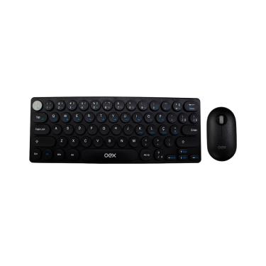 Imagem de Combo Teclado E Mouse Retro Preto OEX