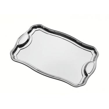 Imagem de Bandeja Tramontina Classic Retangular em  Inox com Alças 42 x 29 cm