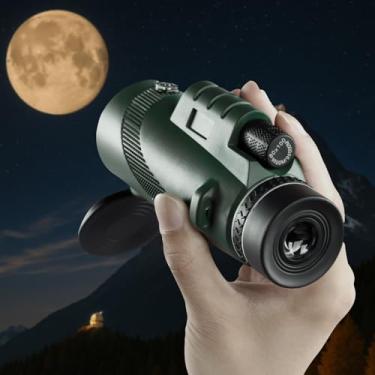 Imagem de Monóculo 10 x 40 para acampamento, caminhada e observação de pássaros, compacto e antiderrapante