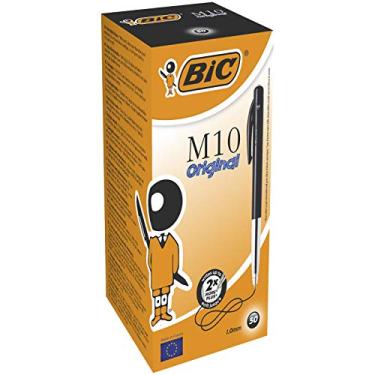 Imagem de BIC M10 Clic, médio, 1,0 mm, caixa com 50 canetas esferográficas, Preto
