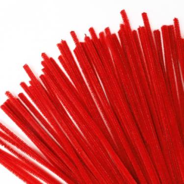 Imagem de Limpadores de cachimbo vermelhos, 100 peças, limpadores de cachimbo para artesanato, hastes de chenille para projetos de decoração DIY, LCS.
