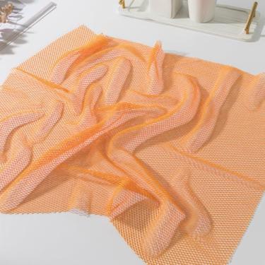 Imagem de Esponja de rede africana de nylon, esponja de rede esfoliante africana com nós, esfregão corporal de chuveiro, esponjas de rede de banho para uso diário no chuveiro (laranja)