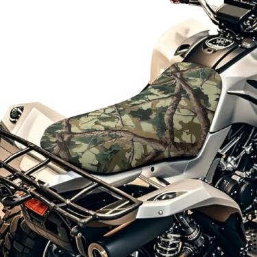 Imagem de Qpednta Capa de assento para quadriciclo de caça camuflada, macia, impermeável, capa de assento de quatro rodas, fácil de instalar, acessórios de quadriciclo compatíveis com Polaris Sportsman Polaris