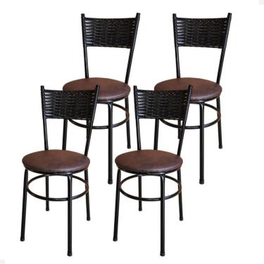 Imagem de Conjunto 4 Cadeiras Para Cozinha Viena Cor:marrom