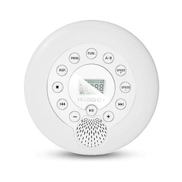 Imagem de Aurivoxis Leitor de CD portátil com fones de ouvido, leitor de CD para carro ou para casa, leitor de CD Discman recarregável, mini CD Players pequeno portátil com alto-falante, MP3 USB reproduzível