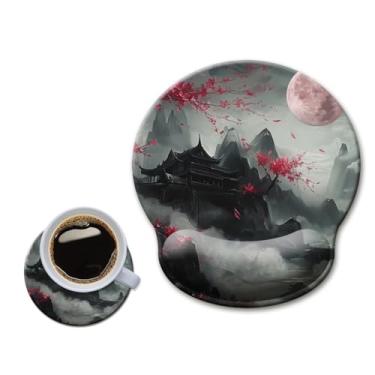 Imagem de Mouse pad com descanso de pulso, mouse pads ergonômicos, suporte de pulso para mesa, mouse grande sem fio, jogos, laptop, trabalho, casa, acessórios de mesa, material de escritório, decoração, 23 x 25