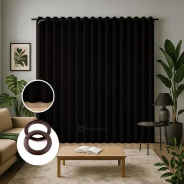 Imagem de Cortina 3 Metros Tecido Oxford Grosso 3,00 X 2,50 Largura Pra Quarto S