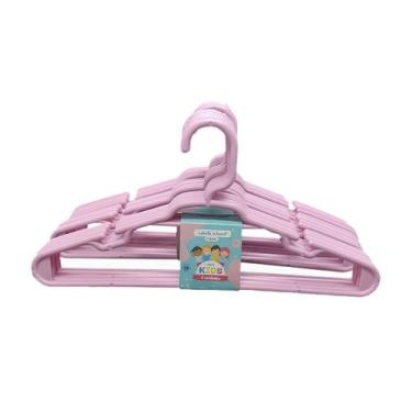 Imagem de Kit 50 Unidades Cabides Infantis Reforçado Roupa Infantil Bebê - Triop