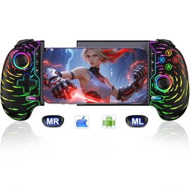 Imagem de Wireless Phone Controller for iPhone/Android with Hall Joystick/Trigger, Light Up Mobile Gaming Controller Support Play Xbox, Steam Link, Call of Duty, Minecraft, Roblox, Cloud Android iOS Controller