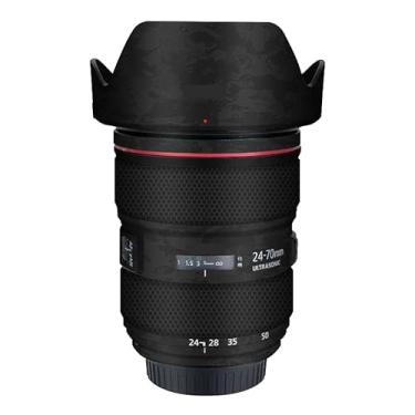 Imagem de EF 24-70 2.8L II Adesivo de lente de câmera antirriscos para Canon EF 24-70 mm F2.8 L II Capa protetora de revestimento (Knight Black)