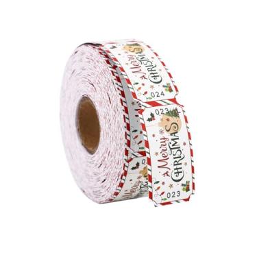 Imagem de 500un. Bilhetes Rifa de Feliz Natal, Bilhetes Rifa Rolo Único Vouchers Refeição para Bebidas de Carnaval Decoração Festiva para Eventos Fim Ano