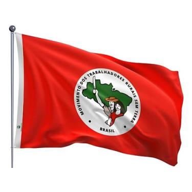 Imagem de Bandeira MST - Movimento Sem Terra Uma Face Estampada 90x128cm - Quali