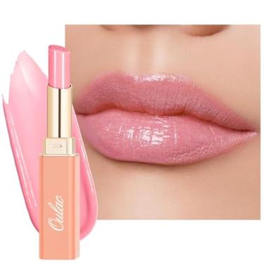 Imagem de Oulac Batom Shine Pink Para Mulheres, Bálsamo Labial 2 Em 1 Com Cor Rosa Claro Brilhante, Batom Hidratante Para Lábios Secos, Acabamento Brilhante E Suculento, Vegano, 2,2 G/0,07 Oz (20)