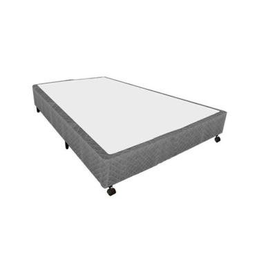 Imagem de Cama Box Base Universal Viúva Poli Tecido Gray (128x188x27) - Castor