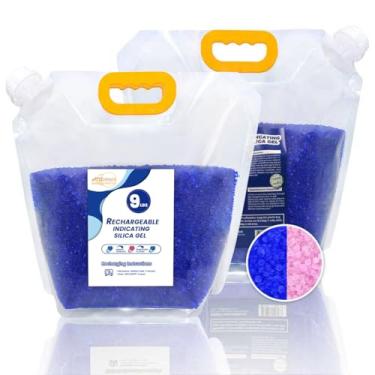 Imagem de Grânulos de sílica premium azul para rosa de 3 mm, volume dessecante reutilizável para filamento 3D, eletrônicos, câmeras, joias e cofres (azul a rosa, 4 kg)