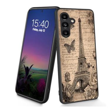 Imagem de Bxgolkgd Projetada para Galaxy S25 FE, capa protetora antiderrapante de silicone TPU macio e fino à prova de choque para Samsung Galaxy S25 FE 2025 6,7 polegadas - Torre Eiffel de Paris vintage