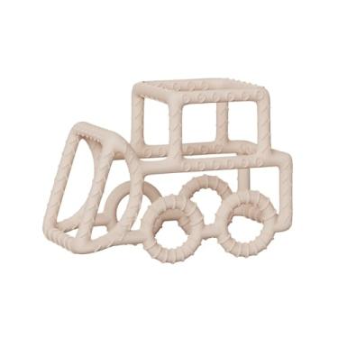 Imagem de Mordedor de Silicone Life Design Carro/Jipe na Cor Bege/Areia, Livre de BPA, Grau Alimentício (LFGB), Formato Lúdico e Versátil para o Bebê
