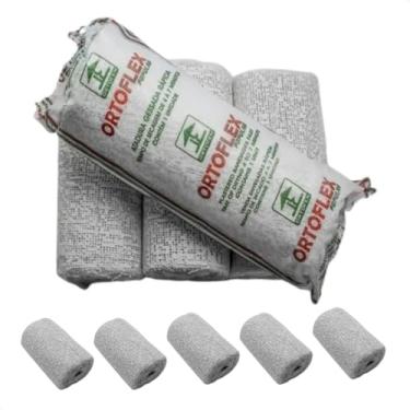 Imagem de Kit com 5 - Atadura Gessada Rapida 20cm X3m Ortopédico