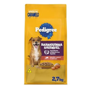 Imagem de Ração Pedigree Barriguinha Saudável Salmão Cães Adultos Raças Pequenas e Minis 2,7 kg