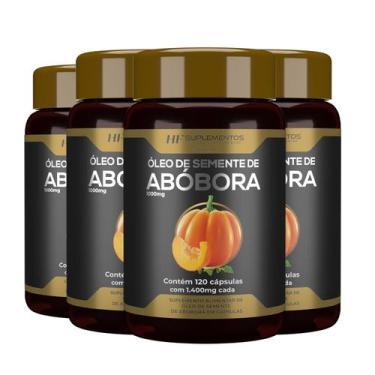 Imagem de 4X Óleo De Semente De Abobora 1400Mg 120Caps Hf Suplementos
