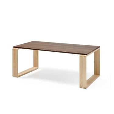 Imagem de HYUIO Mesa baixa japonesa de madeira moderna tatami mesa de centro para sentar baixo espaço fácil de montar mesa de centro para sala de estar, sala de jantar, chá, tatame, cozinha.