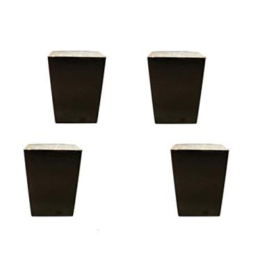 Imagem de 4 peças de pernas de suporte de móveis de madeira maciça, pernas de sofá de madeira de borracha, pernas de substituição de cozinha, pés de armário, pernas de armário de TV, pernas de mesa de café