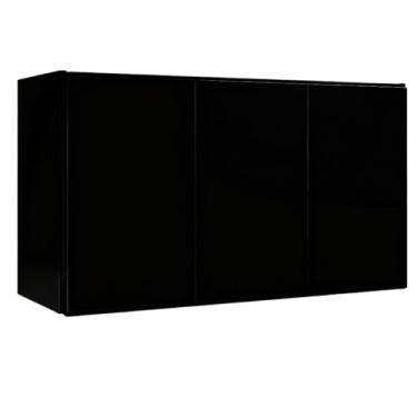 Imagem de Armário Multiuso De Parede Aéreo Cores (3 PORTAS,PRETO)