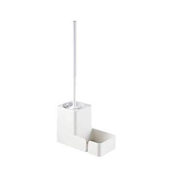 Imagem de SPOUR Escova de vaso sanitário, escovas de vaso sanitário e suportes kit de escova de limpeza de banheiro de silicone - conjunto de escovas de limpeza de vaso sanitário para banheiro conjunto de