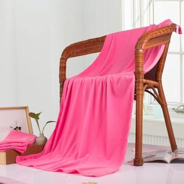 Imagem de Yalych Toalha de banho, toalha de banho de microfibra de 70 x 140 cm, toalha de banho grande, toalhas de praia, toalha de banho, respirável, secagem rápida, confortável, macio, absorvente 70 x 140 cm