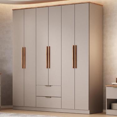 Imagem de Guarda Roupa Casal 6 Portas Milan Carraro Avelã
