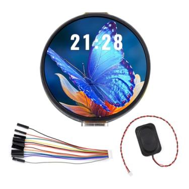 Imagem de Waveshare ESP32-C6 Placa de desenvolvimento de tela de toque redonda AMOLED de 1,34 polegadas, 466 × 466 pixels, interface QSPI, suporta Wi-F 6 e BT 5