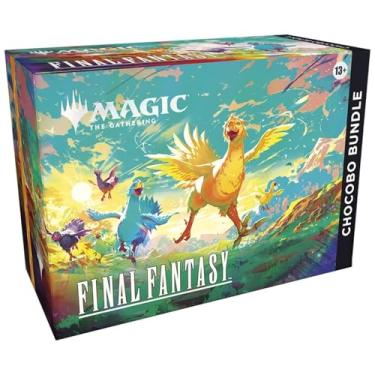 Imagem de Magic: The Gathering - Pacote Final Fantasy Chocobo (1 Chocobo Booster, 10 Play Boosters, 1 carta promocional Alt-Art, 1 carta de cena, 32 terrenos básicos, 1 clique de roda e mais)
