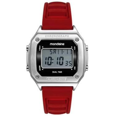 Imagem de Mondaine Relógio Masculino Digital Vermelho Silicone Quadrado