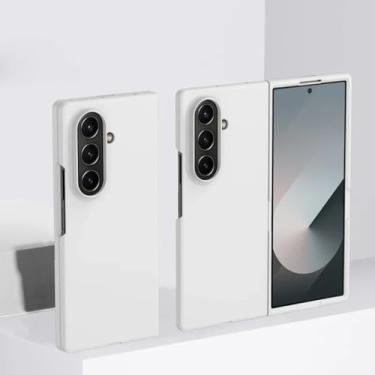 Imagem de Capa protetora para Samsung Galaxy Z Fold 7 6 5 3 4 Zfold7, estilo doce, fina e resistente (para Galaxy Z Fold4/Branca)