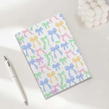 Imagem de Caderno com laço multicolorido, caderno A5 para anotações de escritório, agenda de 21 x 14,7 cm, agenda de viagem, 2