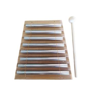 Imagem de MERIGLARE Sino de Mão de Madeira para Percussão Manual, Ideal para Aulas de Ioga E Mindfulness.