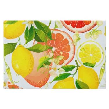 Imagem de CEBUGI Tapete de área 60 x 90 cm macio lavável tapete antiderrapante com suporte de borracha tapetes de área de frutas para sala de estar, quarto, decoração de casa