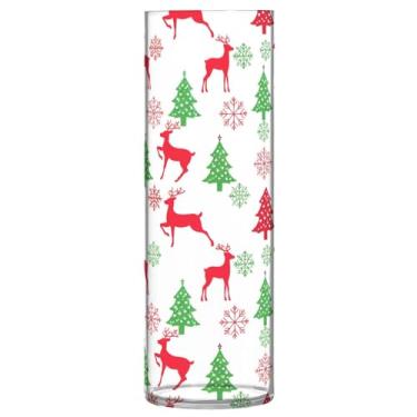 Imagem de Burbuja Vaso de flor de veado de árvore de inverno, não quebrável, alto, redondo, transparente, vaso cilíndrico para decoração de casa, escritório, buquê de casamento