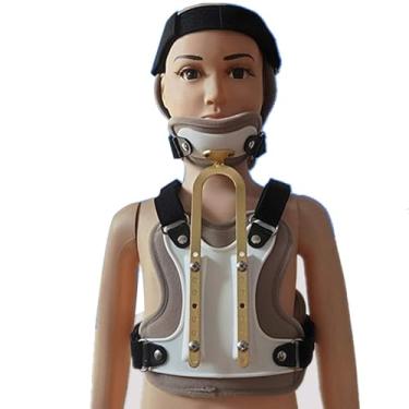 Imagem de Corretor torácico cervical, cabeça pescoço tórax órtese torácica cervical, órtese torácica cervical ajustável, suporte lombar U