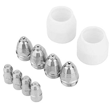 Imagem de Ymiko Kit de Consumíveis de Cortador de Plasma, Pontas de Bico de Eletrodo para Máquina de Corte de Tocha Com 10 Peças