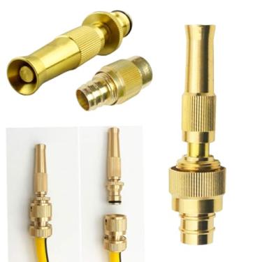 Imagem de Bocal De Mangueira Esguicho De Metal Pistola De Pulverização Alta Precisão Bico Com Regulagem De Leque Spray De Água Irrigação Jardim Acessório Casa