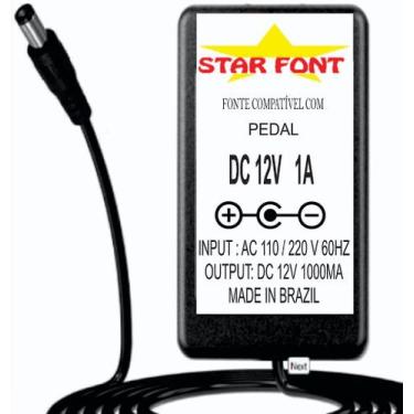 Imagem de Fonte DC 12V para Pedal Pedaleira Multi Efeitos Mooer - 1000mA Bivolt 