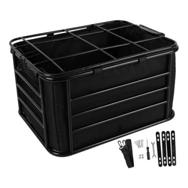 Imagem de YIJU Cesto traseiro para bicicleta, bagageiro leve e estável, ideal para transportar animais de estimação durante atividades ao ar livre e compras, com Forro, 44cm X 34cm X 25cm