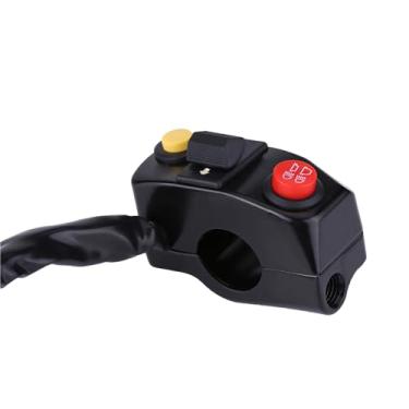 Imagem de Generic Interruptores de Montagem No Guidão de Motocicleta de 7/8 "com Controle Durável para Buzina de Sinal de Direção, Feixe Alto e Baixo para a Maioria das Motos, ATVs e Scooters (Preto)