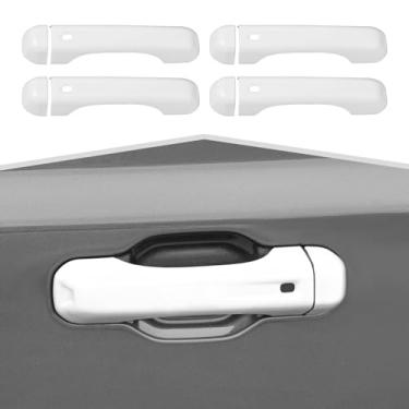 Imagem de Amayum Capa de maçaneta de porta externa adequada para Jeep Gladiator JT 2018+ acessórios externos de moldura de acabamento ao ar livre, branca
