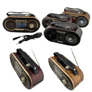 Imagem de Caixa De Som Rádio Retrô Am Fm Bivolt Pen Drive Bluetooth RGB AD-3339(Aleatório)